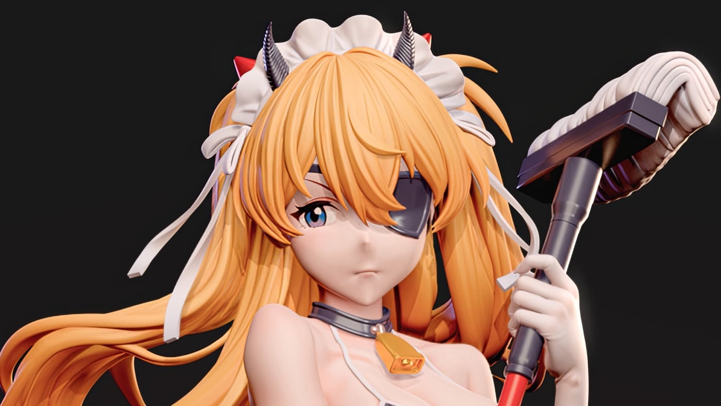 ZiYe Studio Neon Genesis Evangelion Soryu Asuka Langley Cow Maid 3